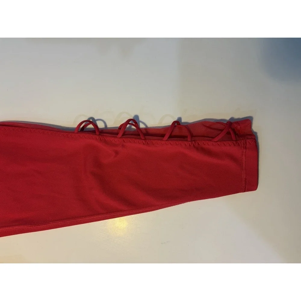 Victoria's Secret Sport Knockout Lace-Up Ankle Leggings Pink Women Size M - Picture 5 of 8
